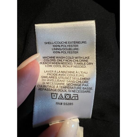 Express Women's Tie Bow Front Straight & Pencil Mini Skirt Solid Black Size 4 - Picture 9 of 10